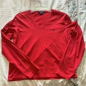 Long Sleeve V Neck Ralph Lauren Shirt